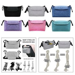 Stroller -onderdelen Universal Buggy Organisator Baby Pram Hanging Bag Padchair Handhendig Bar -opslag