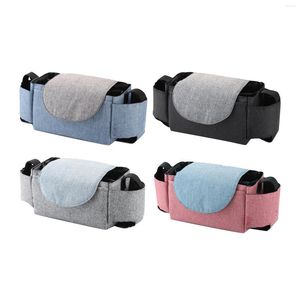 Sac de rangement universel pour pièces de poussette, sac de rangement Portable pour couches jouets avec porte-bouteille pour poussette