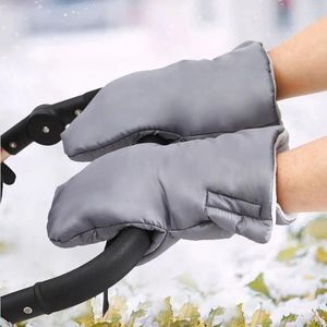 Pièces de poussette gants coupe-vent confortables Extra épais mitaines antigel confortables isolées en polaire main chaude