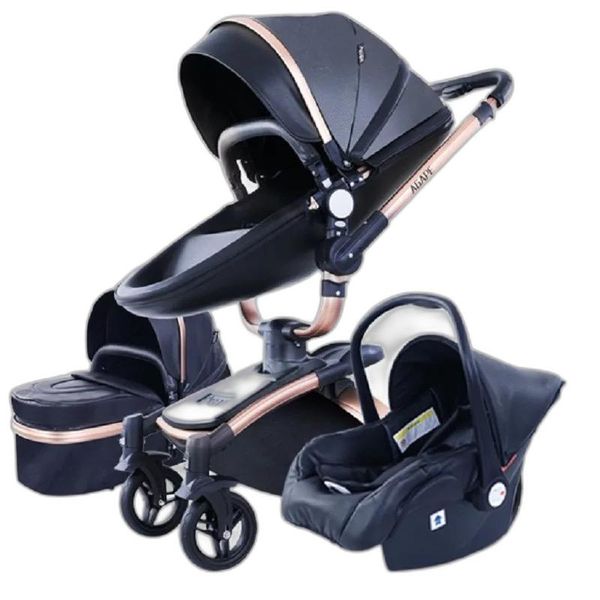 Poussettes 2022 Poussette de bébé de luxe 3 en 1 Born Car Carriange Shell Type Poussette Haute Qualité Pram Landscape295D