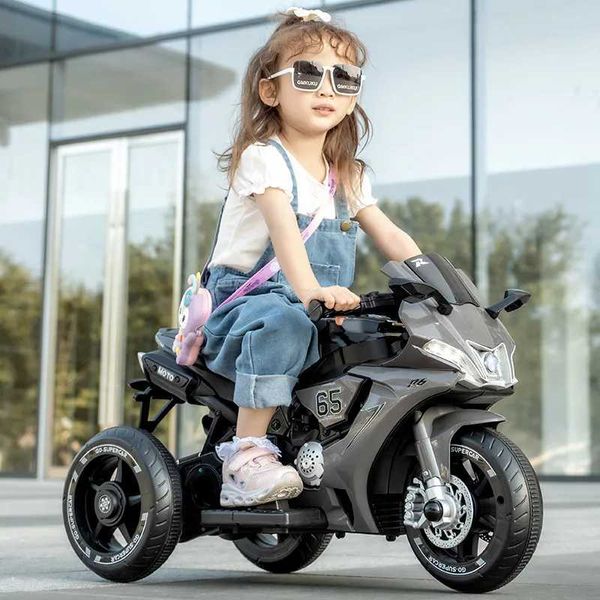 Carriolas# 6V carga 50 kg para niños conducción dual conducción grande en motocicleta de batería de carga de juguete controlado controlado T240509