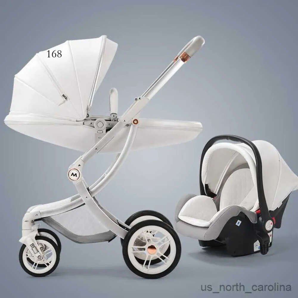 Strollers# Baby Stroller 2In1/3 In 1 Luxury Baby Carriage With Car Seat Newborn Baby Stroller Leather Baby Carriage High Landscape R230817 21