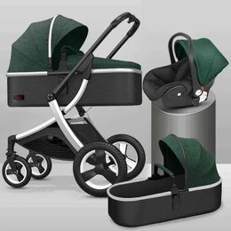 Poussettes # poussette de bébé 3-en-1 Poussette Kinderwagen Be Coches Baby Poustre pour bébé avec siège d'auto 3-en-1 T240509