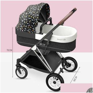 Strollers# Baby Stroller 3 In1 Cariage Travel met autostoeltje Bron PRAM Vouwen High Landscape Drop levering Kinderen Zwangerschapswagens OT9OG Q2404291