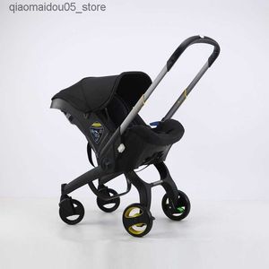 Strollers# Baby Stroller 4-in-1 Baby Stroller Two-Way Basket Stroller pasgeboren veiligheidszitje Q240413