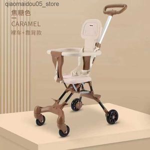 Strollers# Baby Stroller Een magisch hulpmiddel voor wandelende baby's.Opvouwbare vierwielige kinderwagen compact en lichtgewicht gemakkelijk te dragen zonder installatie Q240413