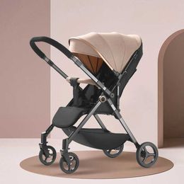 Cochecito# cochecito bebé bidireccional ultra ligero plegable alto paisaje amortiguador de cuatro ruedas amortiguador de cuatro ruedas Baby Q240429