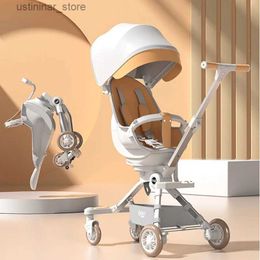 Poussettes # pli de poussette pour bébé peut s'asseoir et se coucher dans le chariot pour enfants Carportable poussette en aluminium chaise de coquille d'oeuf Baby Strolle L416