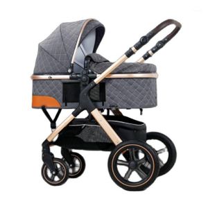 Wandelaars # babywandelwagen Hoog landschap kan zitten, achterleunen, lichtgewicht opvouwbare absorberen twee-weg