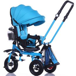 Kinderwagens# Baby Driewieler Fiets 3 In 1 Plat Liggende Koets Kinderwagen Trike Verstelbare Draaistoel Opvouwbare Kinderparaplu Kinderwagen168K