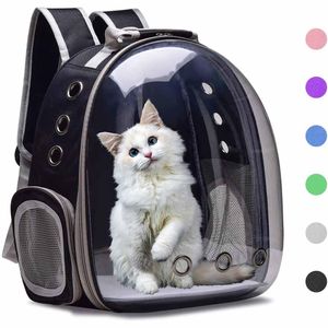 Poussettes sac à dos sacs de transport pour chat respirant chien de compagnie lapin transporteur voyage grand espace Capsule Cage sac de transport Transparent pour chat