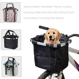 Prise des poussettes Panier de vélo Gardoncule Panier Cycling Contexte Bike Riding Riding Cycle Balking Front Baggage Sac 3kg Charge Pet Transporteur