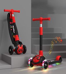 Kinderwagens Kinderen Scooter Driewieler Baby Loopfiets Rit Op Speelgoed Flash Opvouwbare Meter Auto Kind speelgoed geschenken1416279