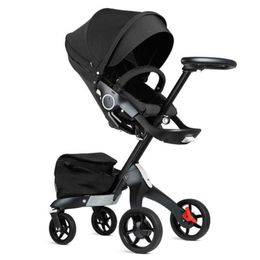 Strollers# DSland Baby Stroller 3 In 1 High Land Scape Sitting Pram Buggy Bassinet voor geboren koetswagen Walkers {Categorie}