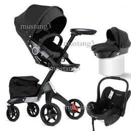 Cochecitos# DSLAND Baby Stroller 3 en 1 Luxury High Land Scape Sitts Cinco Buggy Couns para carruajes nacidos Caminadores1 88