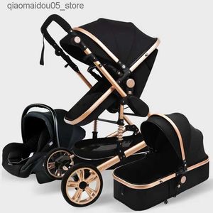 Poussettes # High Landscape Baby Partroller 3-en-1 avec sièges d'auto Prame de voyage de luxe et Q240414 86