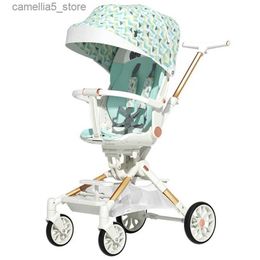 Kinderwagens# High View Kinderwagen met vier wielen Zit en lig Lichtgewicht kinderwagen Bidirectioneel opvouwbare kinderwagen 0 tot 3 jaar Q231116