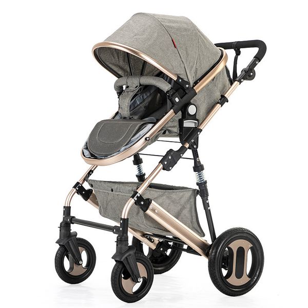 Poussettes # poussette haute vue Light Pliage Ultralight peut s'asseoir et se coucher de chariot pour bébé portable voiture de parapluie LJ200901 Q240429
