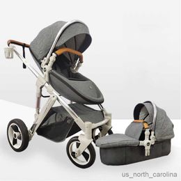 Carrollers# en 1 Baby Stroller El tipo de cochecito es adecuado para los bebés recién nacidos paisajistas y plegable cochecito de bebé portátil de dos vías R230817