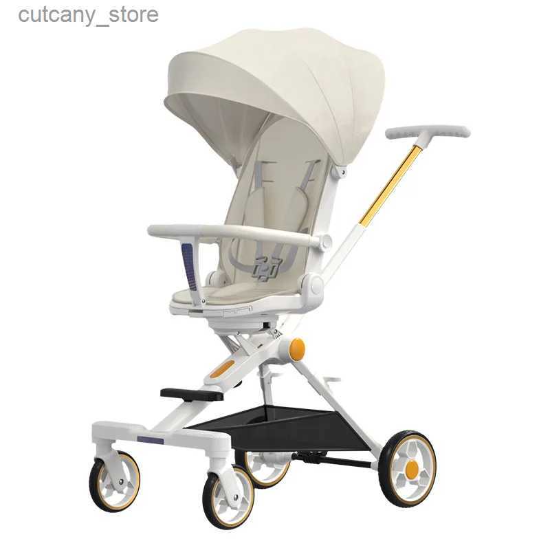 Bebek arabası# Hafif bebek arabası yüksek peyzaj dört tekerlekler puset portatif portatif katlanabilir çok işlevli iki yönlü oturma ve yalancı bebek arabası l240319