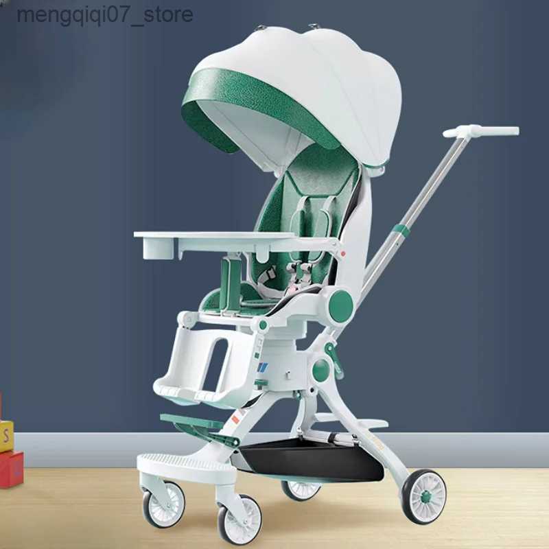 Коляски# Легкая детская коляска Высокий обзор Можно сидеть или лежать Детская коляска с комфортом для ребенка Складная детская коляска Детские аксессуары L240319