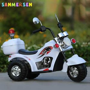 Poussettes # Little Electric Motorcycle Childrens Tricycle 3 Roues Scooter Kids Ride-on Toys Véhicule de voiture CODE COOD POUR LA DRÉDIT ENFANT T240509