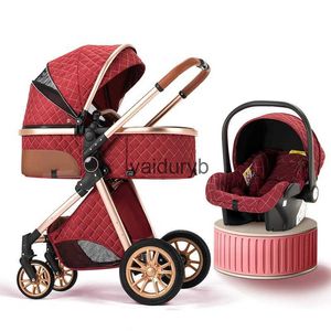 Cochecitos# Luxury Baby Stroller 3 en 1 nuevo cochecito portátil carro plegable cochecito bebé moiseta envío gratisvaiduryb