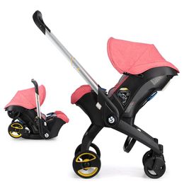 Strollers# Luxury Baby Stroller 4 In 1Rolley Born Car Seat Travel PRAM Stoller Bassinet Pushchair koetsmand Strollers# 12921 Q240429