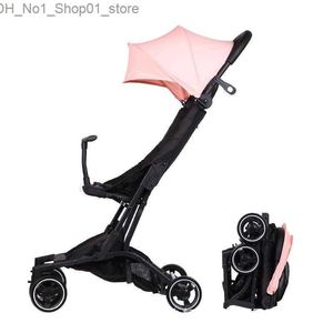 Poussettes # Poche de luxe 4.9 kg bébé poussette lumière pliante chariot parapluie landau portable sur l'avion poussettes maternelles # Q231215