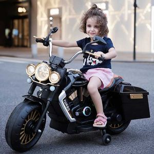 Poussettes # Tricycle de moto électrique pour bébé jouet pour bébé homme et femelle peut s'asseoir sur un scooter rétro de taille adulte T240509
