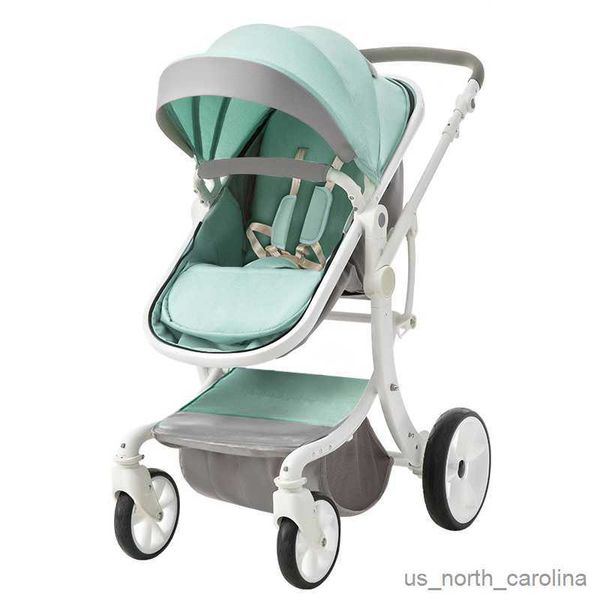 Cochecitos # Nuevo cochecito de bebé en 1 Cochecito de bebé verde Cochecito plegado Cochecito de lujo para viajes de bebé Coche de bebé rosa ligero R230817