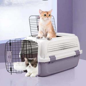 Strollers Pet Air Transport Box voor hondenkat hard oppervlakte auto reizen huisdier drager item geschikt voor kleine honden en katten