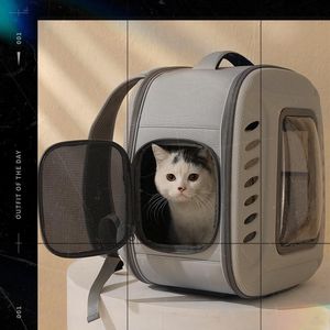 Cochecitos para mascotas, mochila para transportar gatos, bolsa de hombro transpirable para viajes al aire libre para perros pequeños y gatos, bolsa de embalaje portátil, suministros para mascotas