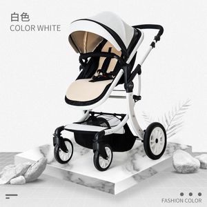 Strollers# Portable Baby Folding High Landscape Born Carry 2 In 1 Infant Travel Pram Brand Soft High-End Designer Waarde voor geld Q240429