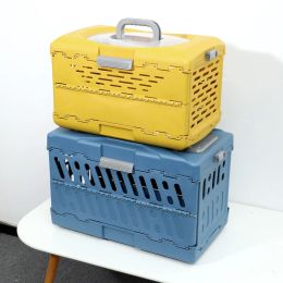 Poussettes Portable Cat Cage Board pliable Case de vol Kennel pour la sortie de la boîte à cocher