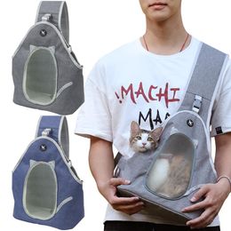 Sac de transport Portable pour poussettes, sac de transport respirant pour chiot, sacs à bandoulière pour animaux de compagnie, petits chiens, voyage en plein air, Cage pour chats et lapins