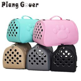 Vakbeurs Pure Color Travel Pet Bag Carrier Cat Tas Ademend Kleine Dog Outdoor Outdoor Single Shoulder Bag Pet Draag