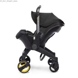 Strollers#Strollers Baby Stroller autostoeltje voor pasgeboren kinderwagen Rubber baby door veiligheid Karwagen Lichtgewicht 4 in 1 reissysteem Drop levering Kids Oxford Doek