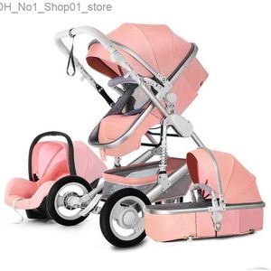 Kinderwagens # Kinderwagens High Landscape Kinderwagen 3 in 1 Moeder Luxe reiskinderwagen Kinderwagenmand Autostoel en Carrito Drop Delivery Kinderen Zwangerschap Dhlsy Q231215