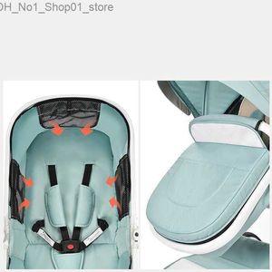 Poussettes# Poussettes# Nouveau bébé poussette 2 en 1 vert landau plié poussette hautes terres landau pour bébé voyage poussette rose bébé voiture léger L230625 Q231215