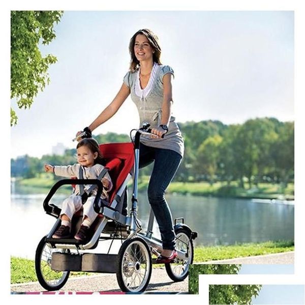 Poussettes # Poussettes Parentchild Tricycle Porte-bébé Poussette Polyvalente Pliant Mère Et Enfant Enfants Vélo Drop Deli Dhtk8