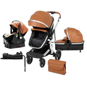 Strollers# Travel System 5-in-1 Baby Stroller Portable PRAM High Landscape Combinatie Car Seat Base Newborn 2023 H240514