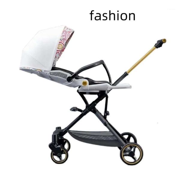 Poussettes # Chariot de parapluie pliant de luxe ultra-léger pour Born Parm High Landscape Chariot de voyage pour bébé Pliez la mode populaire élastique doux
