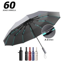 Forte 12k 60 os grand coupe-vent pli parapluie pour hommes femmes entièrement automatique étanche au soleil UV parapluie de luxe pluie 240123