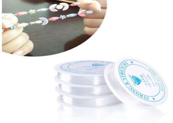 Cordon de fil de ligne de perles élastique en cristal solide, pour la fabrication de bijoux, de bracelets et de colliers à faire soi-même, 2285677356663