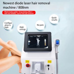 Épilateur à effet fort 808nm Diode Laser indolore rapide épilation avec système de refroidissement de la peau par point de glace Machine d'épilation sûre