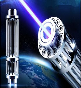 Strong High Power 5000000m Blue Laser Pointers 450 Nm Lazer Pen zaklampjacht met 5 Star Caps Hunting Teaching5782012