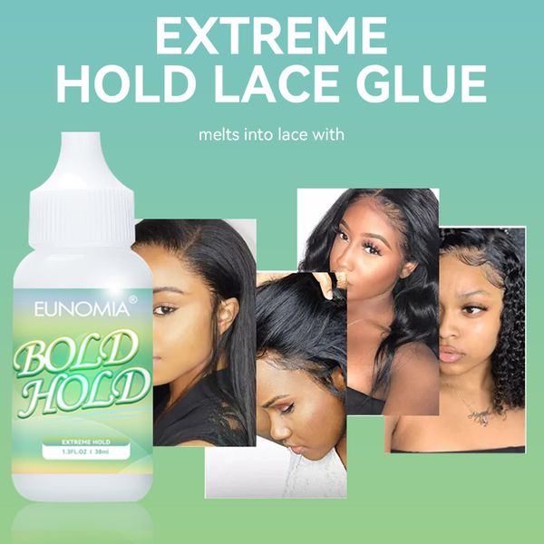 Hold Hold Lace Lace Front Wig Glue 38ML Imperpose Hair Bond Bond Adhésifs invisibles pour les perruques en dentelle Toupee pour le système d'extension de cheveux 056