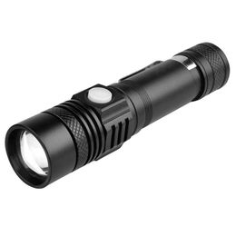 Luz fuerte de largo alcance T6 LED Clip de bolígrafo linterna pequeña carga USB Mini lámpara de iluminación para ciclismo al aire libre 111948