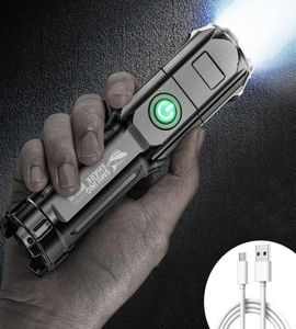 Lights Strong Lights Portable Highpower USB RECHARGable Zoom Highlight Tactical Flash Lampy Outdoor Light Flash Light Flash 6236675